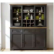 Innostyle Vitrine Buffet Jasmin 166 x 48 x 204 cm Grau