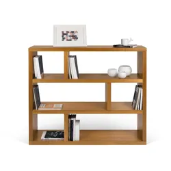 Regal TEMAHOME, beige (mukalifurnier), B:120cm H:105,2cm T:29cm, Furnier, MDF, Spanplatte, Wabenplatte, Regale