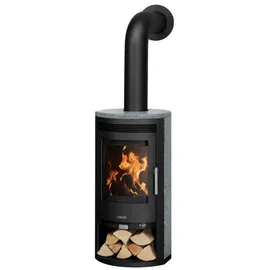 Justus Kaminofen Baltrum D 2.0 5,5 kW | Stahl Schwarz, Speckstein