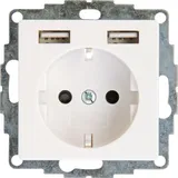 Kopp Schuko-Steckdose mit 2 USB-Anschlüssen Weiß 2 St.