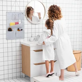 Relaxdays Hängeorganizer 60 x 41 cm 2-tlg. grau