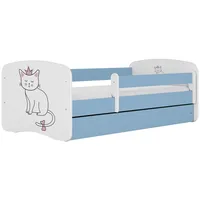 Raumhirsch furniture Kinderbett, Blau, Holzwerkstoff, Holzwerkstoff, 1 Schubladen, 80x160