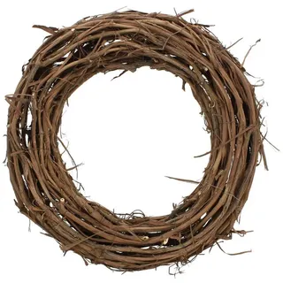 Frank Flechtwaren Kranz Rustikal, Türkranz, Dekokranz, Adventskranz ca. Ø 50 cm, Innen-Ø 29 cm, vielseitig anwendbar, qualitativ