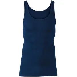 CALIDA Twisted Cotton Unterhemd Herren, Feinripp mit extralangem Rücken Admiral 50