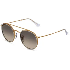 Ray-Ban RB 3647N Unisex-Sonnenbrille Vollrand Rund Metall-Gestell, gold