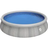 Avenli Pool Ersatzpool rund 396x84 cm graue Rattanoptik ohne Filterpumpe grau No Size