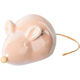 creativ home Tierfigur CREATIV HOME "Deko-Figur Maus", rosa, B:13,5cm H:8cm T:6,5cm, Keramik, Dekofiguren