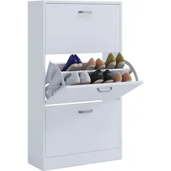 Schuhkipper Sipos L 3 Klappen ca.59x105x22cm Weiß