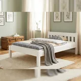 Erst-Holz Futonbett 140 x 200 cm weiß