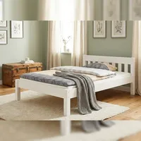Erst-Holz Futonbett 140 x 200 cm weiß