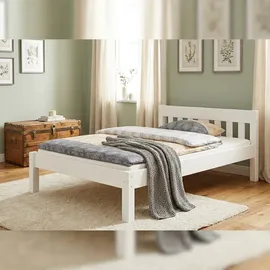 Erst-Holz Futonbett 140 x 200 cm weiß