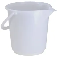 Hünersdorff Industrie-Eimer 17 L, rund mit Ausguss naturfarben, HDPE
