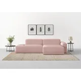 TRENDMANUFAKTUR Ecksofa TRENDMANUFAKTUR "Braga, mit hochwertigem Kaltschaum, L-Form, in Cord erhältlich", lila (flieder), B:275cm H:72cm T:160cm, 92% Polyester, 8% Nylon, Sofas, modernes Sofa, Couch mit hohem Sitzkomfort, 275/72/160 cm (B/H/T)
