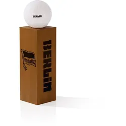 Hertha BSC LED-Dekosäule Rost-Optik mit Leuchtkugel - 84 cm - braun