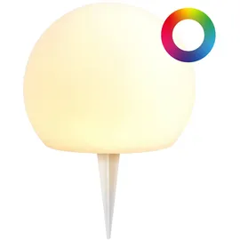 Bonetti Kugelleuchte Kunststoff Ø 15 cm inkl. Erdspieß weiß