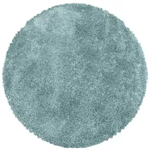 KADIMA DESIGN Shaggy Uni Blau Ø 120 cm
