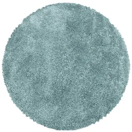 KADIMA DESIGN Shaggy Uni Blau Ø 120 cm