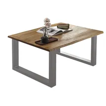 SAM Outillage Couchtisch Baumkante Silber Grau Wildeiche 80 x 48 x 80 cm