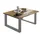 SAM Outillage Couchtisch Baumkante Silber Grau Wildeiche 80 x 48 x 80 cm