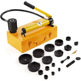 Vevor 15t, Hydraulische Lochstanzer Zylinder Hydraulikpumpe Set 10 Stempel 12,7-50,8 mm