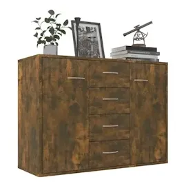 vidaXL Sideboard Räuchereiche 88x30x65 cm Holzwerkstoff