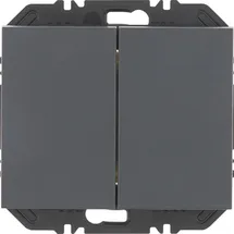Berker Modul mit Wippe 2-fach Wandsender anthrazit