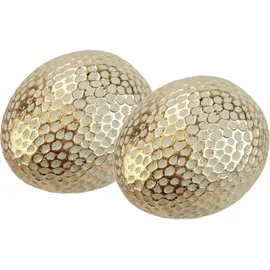 I.GE.A. Osterei I.GE.A. Deko-Ei Osterfigur Oster-Ei gold (goldfarben), B:10cm H:12cm, Terrakotta, Dekofiguren, Osterei, Eier, Ostern, Frühlingsdeko, Gartendeko Osterdeko