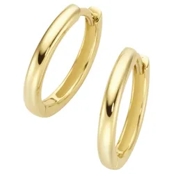 Luigi Merano Creolen Klappcreole rund, Gold 585   Gold Damen 