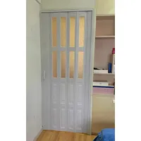 ENHEN Falttür 250cm Hohe Plissee-Falttüren Innen, PVC-Schiebepaneel mit Holzmaserung, Platzsparend, Raumteiler für Waschküche und Küche(172cmx250cm/68inx98in)