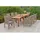 Merxx Ranzano Set 9-tlg. Flex-Ausziehtisch 185 x 90 cm beige inkl. Sitzkissen