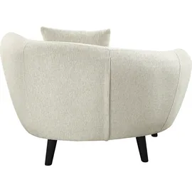 Atlantic Home Collection Loungesessel "Olivia", beige (creme), B:116cm H:76cm T:90cm, ATLANTIC HOME COLLECTION, Sessel, XXL-Sessel, Nierenform-Sessel mit Zierkissen im Originalbezug