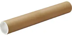RAJA Versandrohr 1.000 (L) x 100 (Ø) mm Kappen Braun 20 Stück