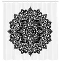 ABAKUHAUS Duschvorhang 175 x 200 cm schwarz