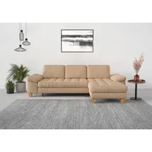 sit&more Ecksofa SIT & MORE "Westham L-Form", braun (macciato), B:275cm H:88cm T:172cm, 100% Polyester, Sofas, Ecksofa, mit Recamiere, mit oder ohne Bettfunktion, Bettkasten, Füße Eiche