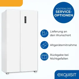Exquisit SBS546-040E Side-by-Side (442 l, 1770 mm hoch, Weiß)