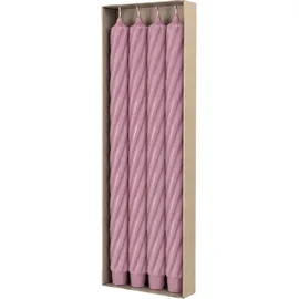 Richard Wenzel RUSTIC TWIST Stabkerzen 350 x 28 mm Antikrosa 4 St.
