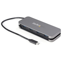 Startech StarTech.com 4 Port USB-C-Hub - 3x USB-A - 5Gbit/s USB 3.0 Typ-C Hub (3.2/3.1 Gen 1) - Busbetrieben - Tragbarer USB-C auf USB-A Adapter Hub - 28,5cm Kabel integirertes Host-Kabel (HB30CM4AB)