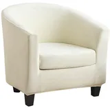 Sesselbezug Samt Sesselschoner 2 Stück Sesselhusse Stretch Sesselüberwurf Schonbezüge Cocktailsessel für Tullsta Stuhl Beige