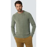 No Excess Rundhalspullover NO EXCESS "No Excess Chenillo-Crewneck-Pullover", Herren, Gr. XL, grau, 63% Polyester, 37% Baumwolle, Pullover