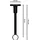 Interdeco GARDINENSTANGE Sonette Elanto 240 cm (geteilt in 2 x 120 cm), 1-läufig, 20 mm Ø Schwarz