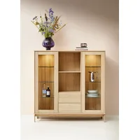 Hammel Furniture Vitrine »Mistral Glasschrank, Standvitrine«, Eiche, mit Türen