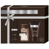 S.Oliver Superior Eau de Toilette 30 ml + Duschgel 75 ml + Deo 50 ml Geschenkset