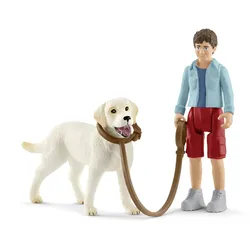 Spaziergang mit Labrador Retriever Modell von Schleich