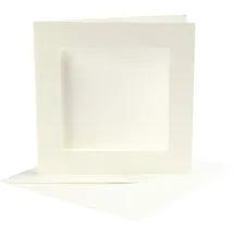 Creativ Company 23740 Passepartout-Karte, 10-teilig, gebrochenes Weiß
