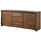 Massivmoebel24 Sideboard Mango 185x48x80 braun geölt PURE MANGO #215 - 2 Jahre Gewährleistung - mind. 14 Tage Rückgaberecht - Braun