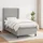 vidaXL Boxspringbett mit Matratze Hellgrau 100x200 cm Stoff - Grau