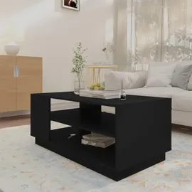 furnicato Moderner Couchtisch Schwarz Holzwerkstoff 102 x 55 x 43 cm