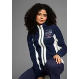 KangaROOS Fleecejacke in marine-w.weiß, | Gr. 36/38,