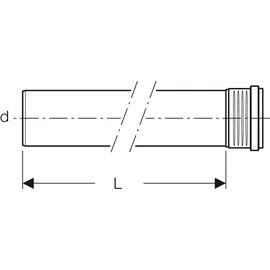Geberit Silent-PP Rohr mit Muffe