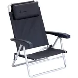 Isabella 700006248 Strandstuhl Campingstuhl Campingsessel Anglerstuhl Klappstuhl Garten Terasse Kopfpolster anthrazit